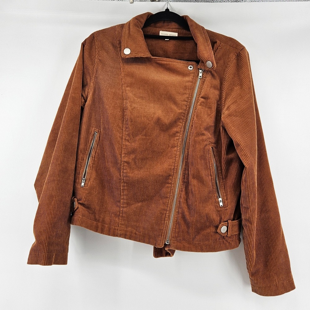 Gilded Intent Corduroy Moto Jacket Rust Small Indie Festival Earthy Western
